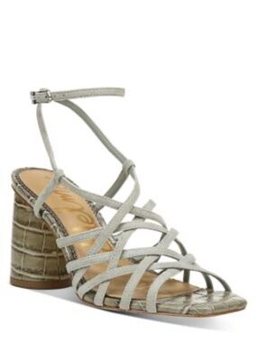 Circus by Sam Edelman Strappy Block Heel Sandal in Light Gray